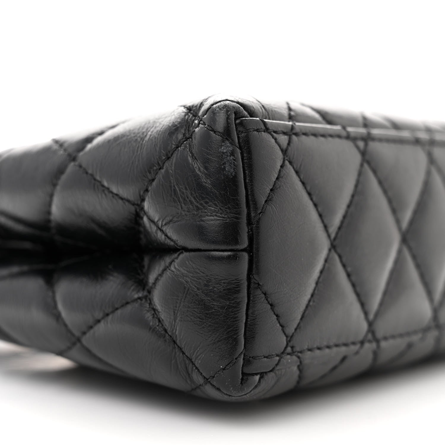 Chanel Shiny Aged Calfskin Quilted Nano Kelly Shopper Black 9 of 14