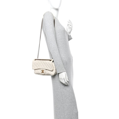 Chanel Crumpled Grained Calfskin Quilted Small Shiva Flap Beige 2 of 11