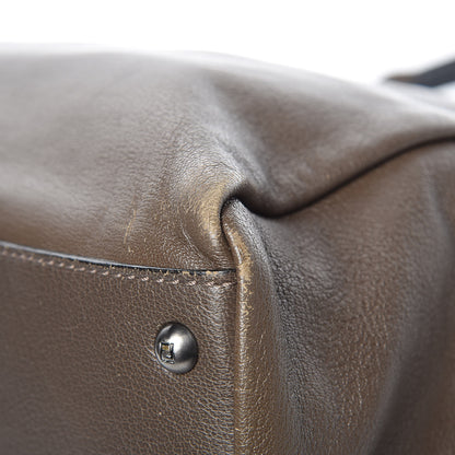 Fendi Goatskin Zucca Large Peekaboo Iconic Satchel Taupe Tobacco Moro 11 of 17