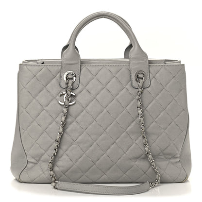 Chanel Caviar Quilted Large Urban Companion Top Handle Shopping Tote Grey 1 of 15