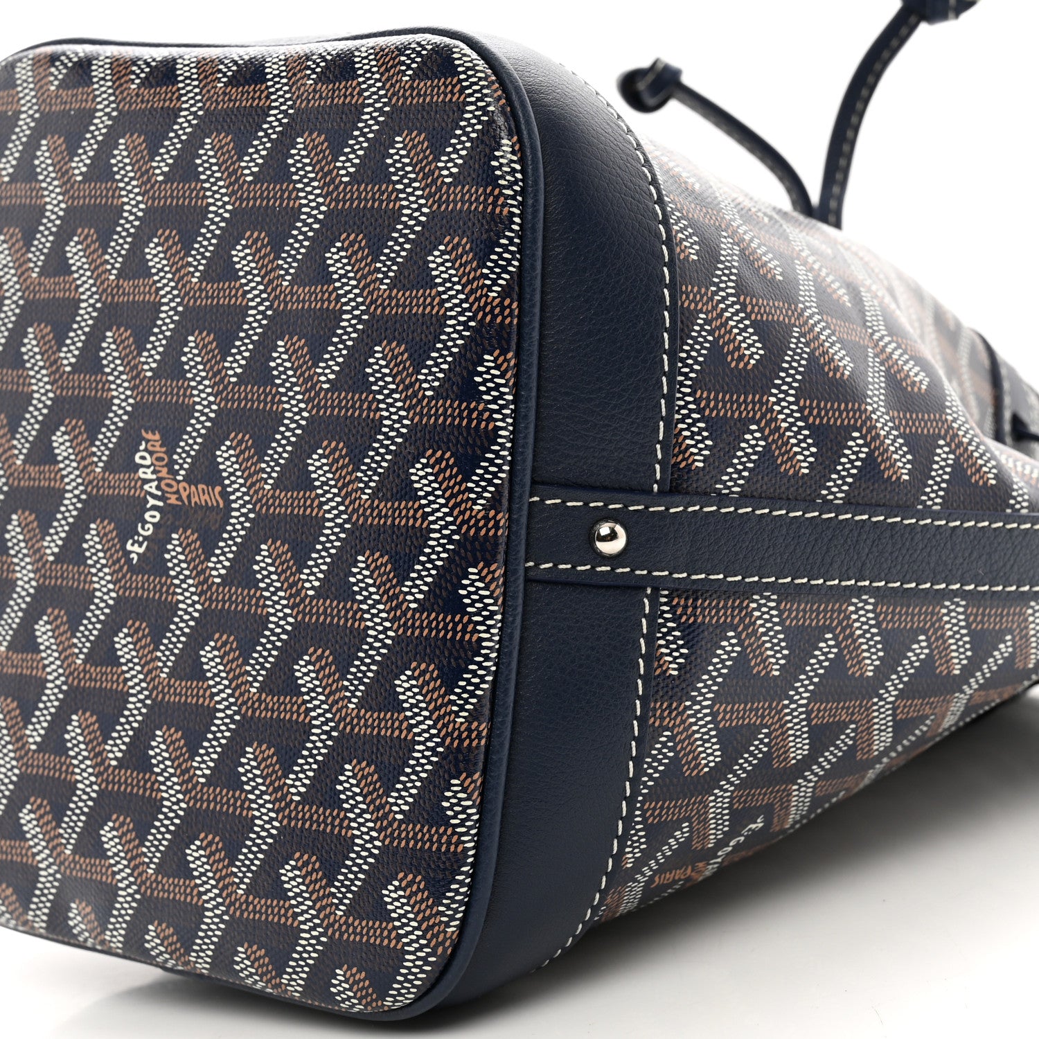 Goyard Goyardine Petit Flot Bucket Bag PM Navy 9 of 9