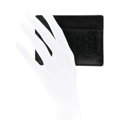 Saint Laurent Monogram Embossed Card Case Black 2 of 9