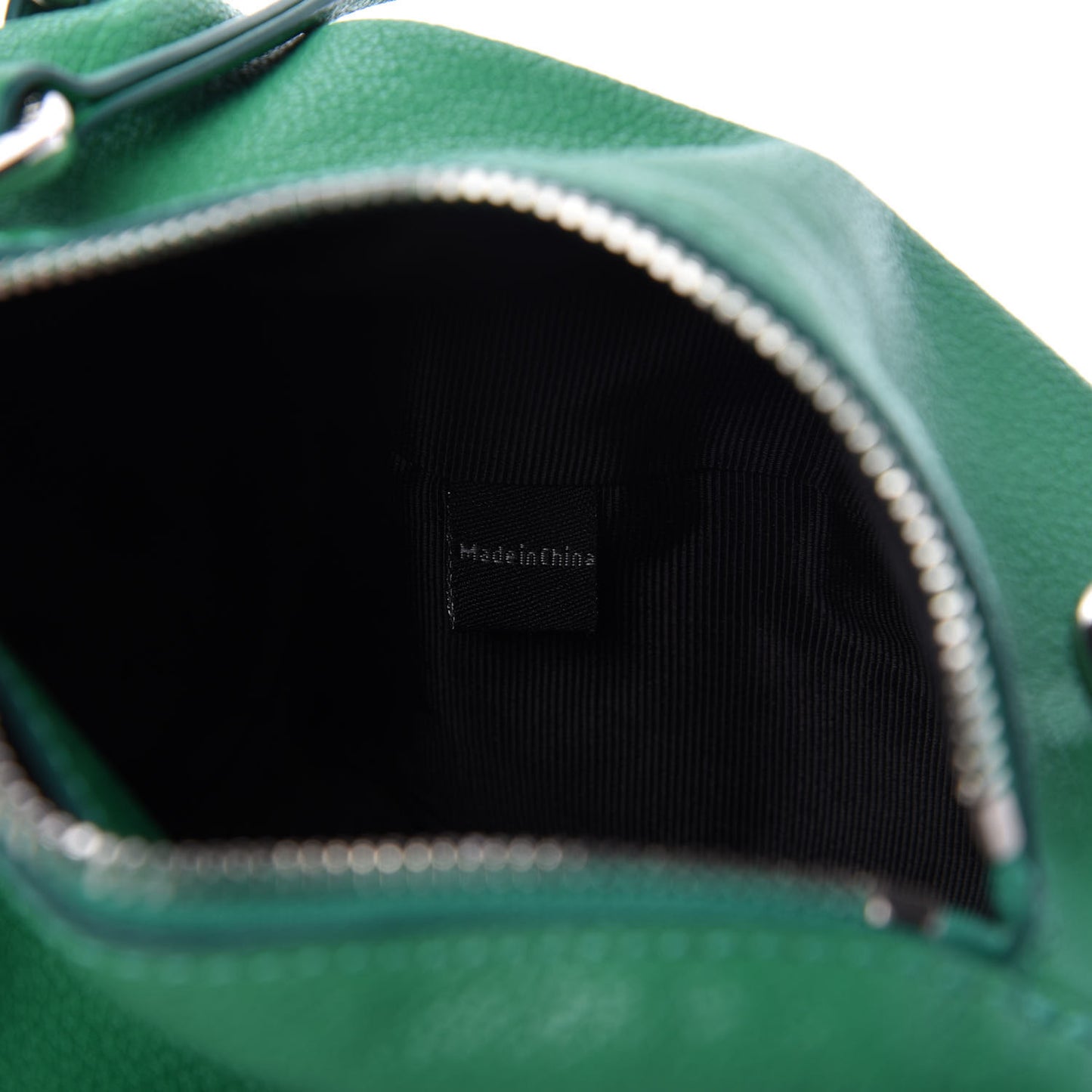 Calfskin Georgia May Jagger Biker Pouch Emerald Green
