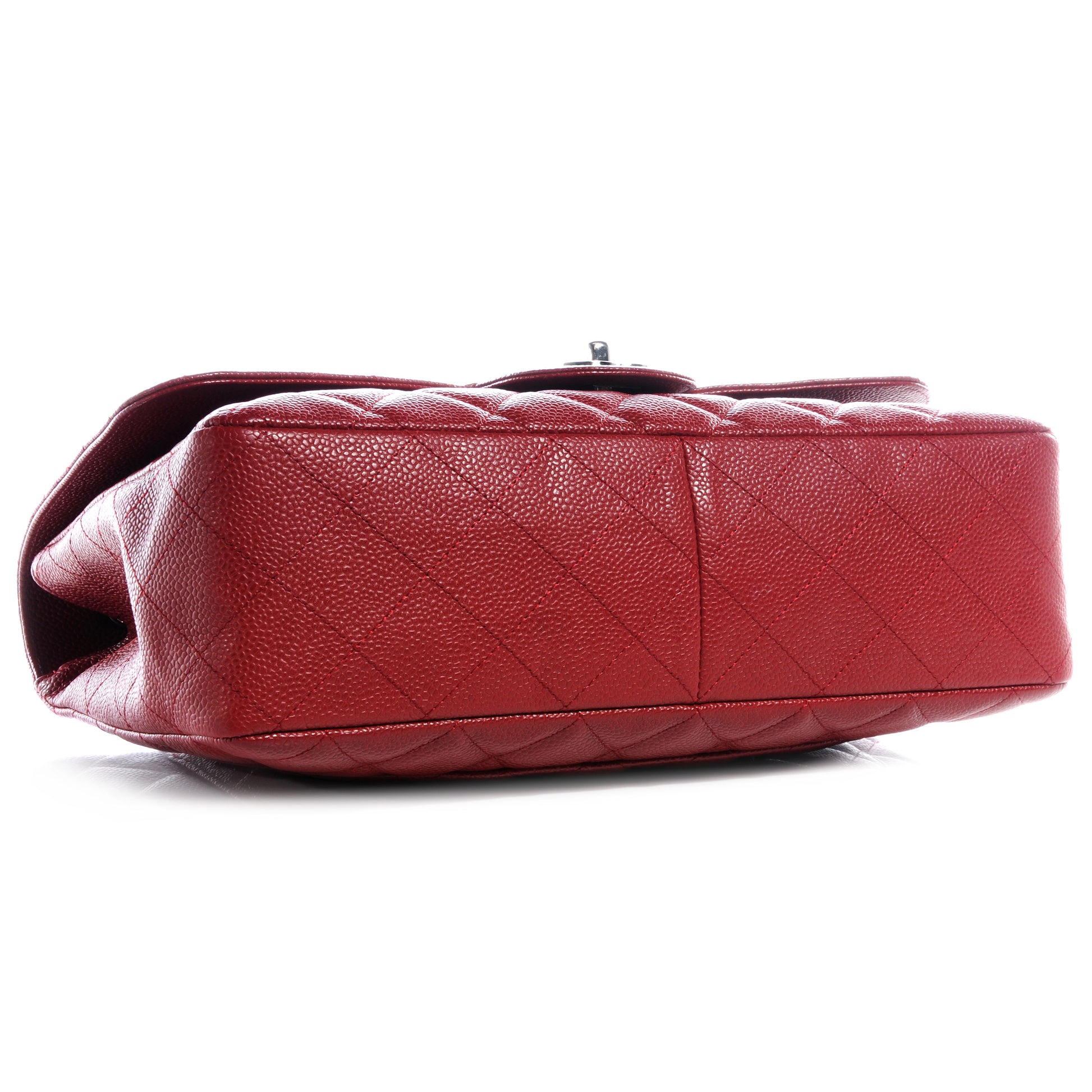 Chanel Caviar Jumbo Single Flap Red 4 of 7