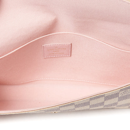 Louis Vuitton Damier Azur Pochette Felicie Chain Wallet Rose Ballerine 6 of 8
