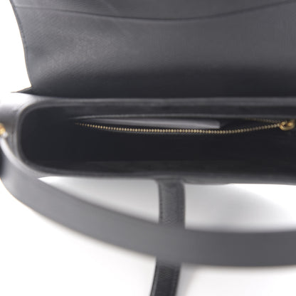 Christian Dior Grained Calfskin Saddle Bag Black 5 of 10