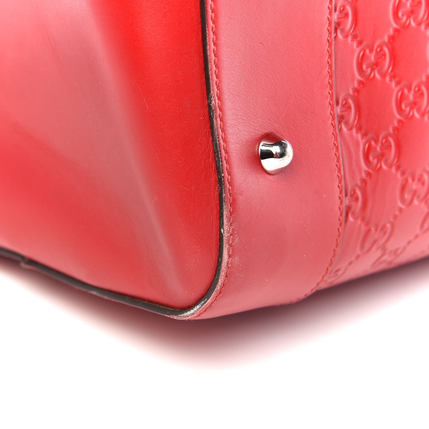 Guccissima Signature Large Duffle Hibiscus Red