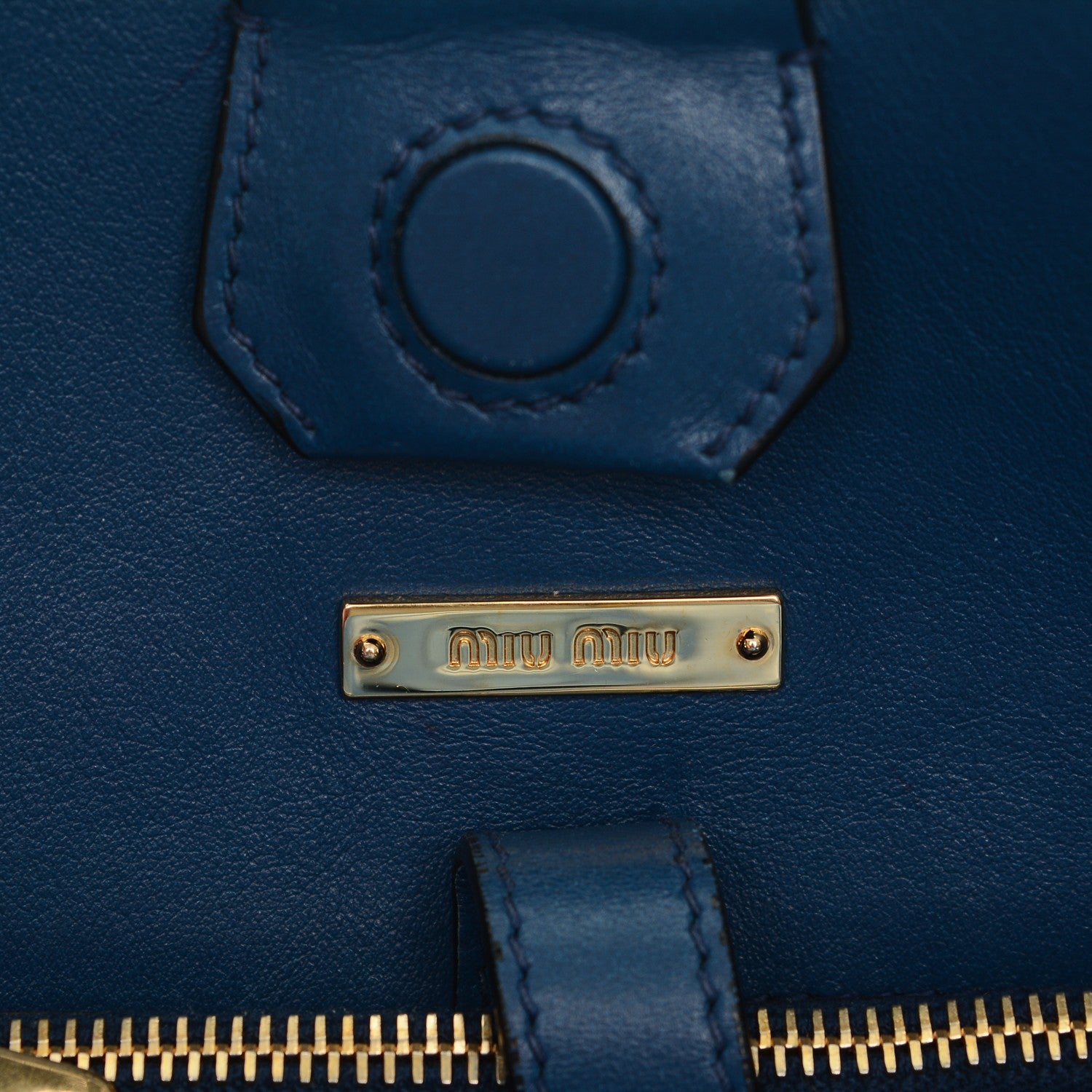 Miu Miu Vitello Soft Tote Cobalto 6 of 6