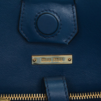 Miu Miu Vitello Soft Tote Cobalto 6 of 6