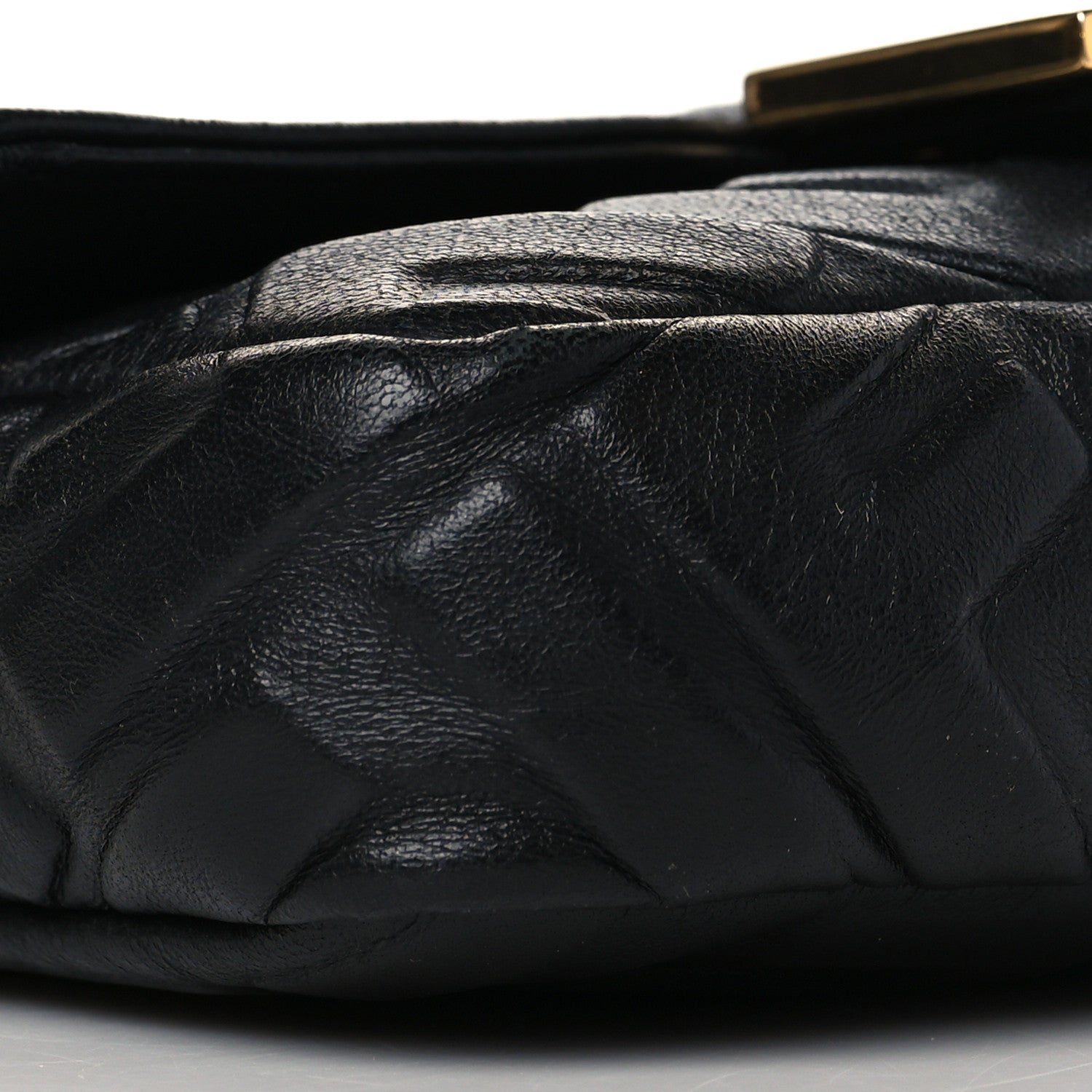 Fendi Nappa FF 1974 Embossed Mini Baguette Black 9 of 11