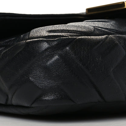 Fendi Nappa FF 1974 Embossed Mini Baguette Black 9 of 11