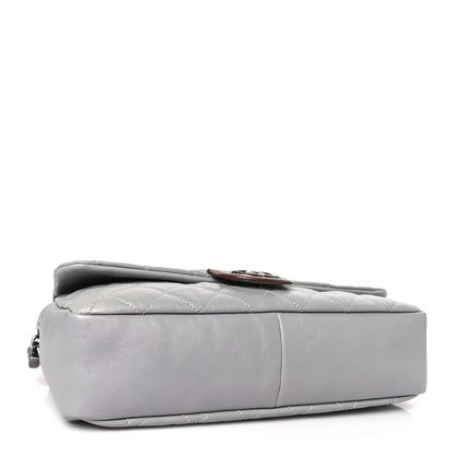 Chanel Calfskin Large Country Chic Flap Grey 4 of 10