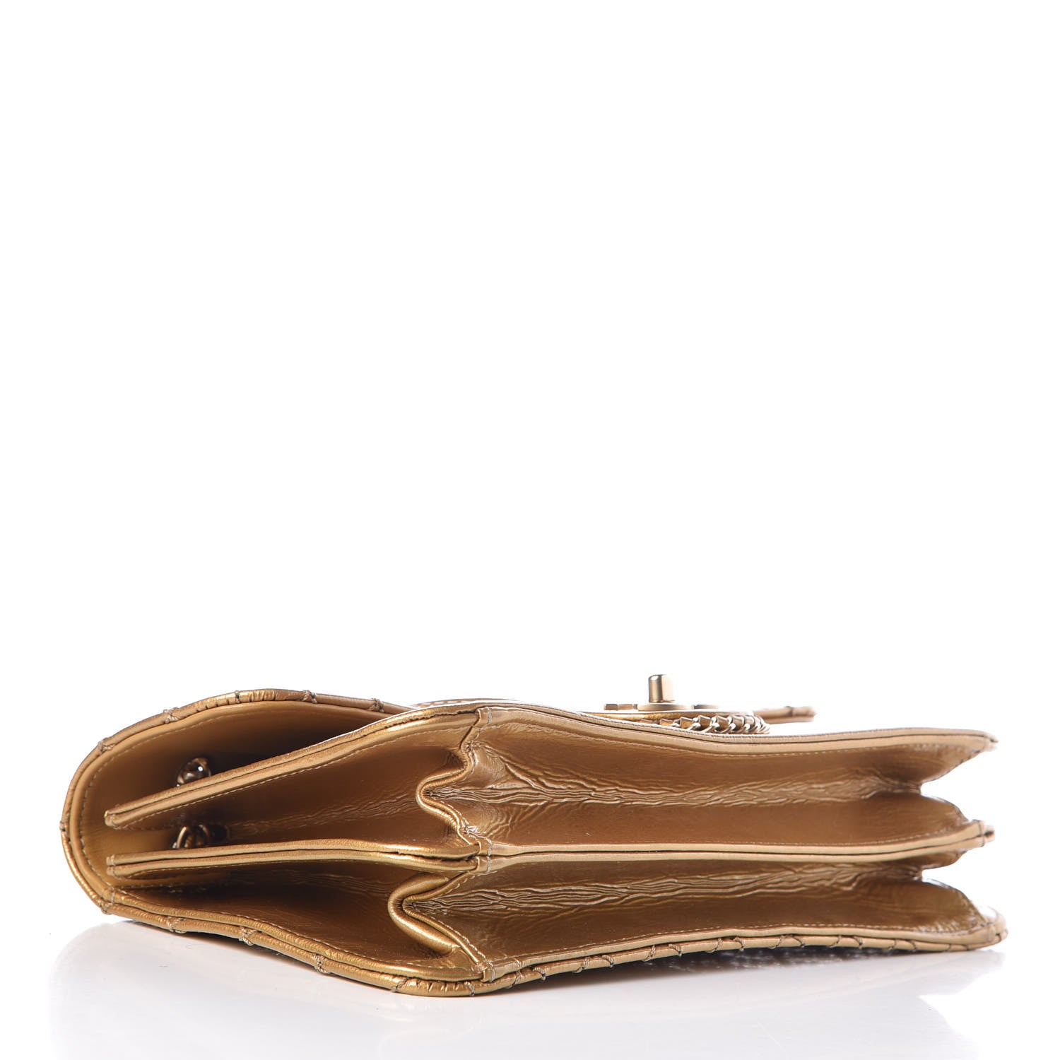 Chanel Patent Medium Madison Flap Gold 5 of 12
