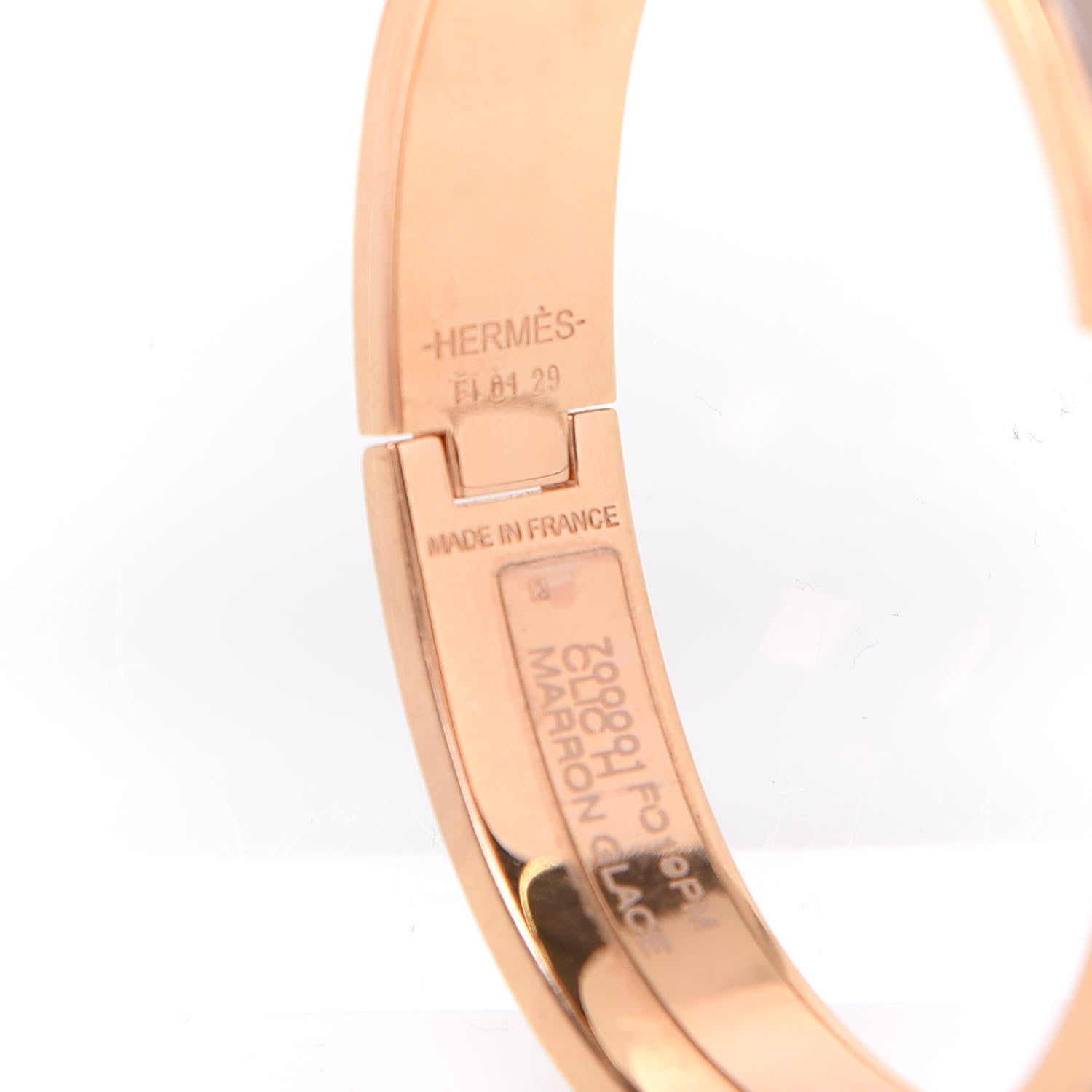 Hermes Enamel Clic Clac H Narrow Bracelet PM Marron Glace 4 of 6