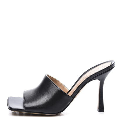 Bottega Veneta Lambskin Stretch Mule Sandals 38 Black 1 of 10