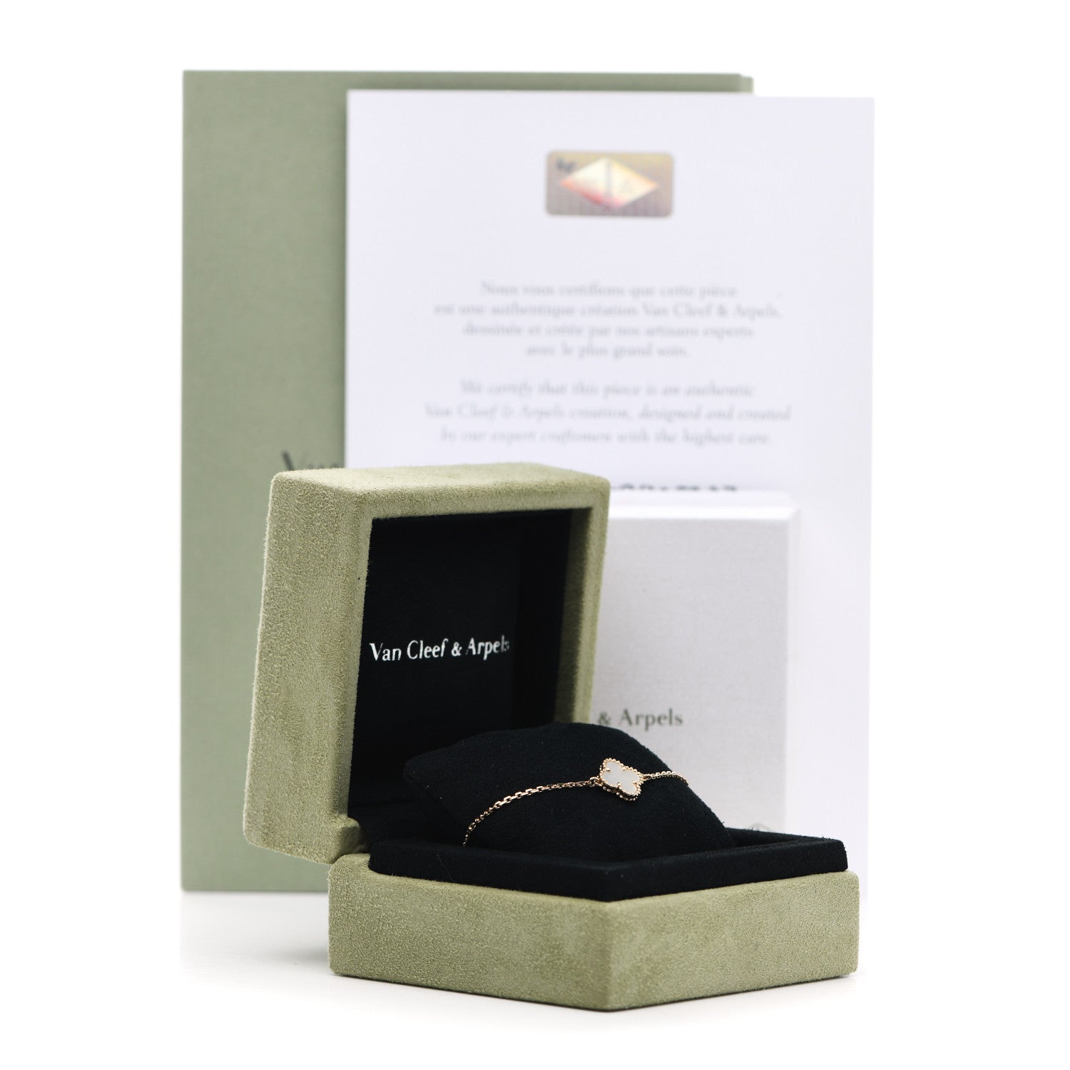 Van Cleef & Arpels 18K Yellow Gold Mother of Pearl Sweet Alhambra Bracelet 6 of 6