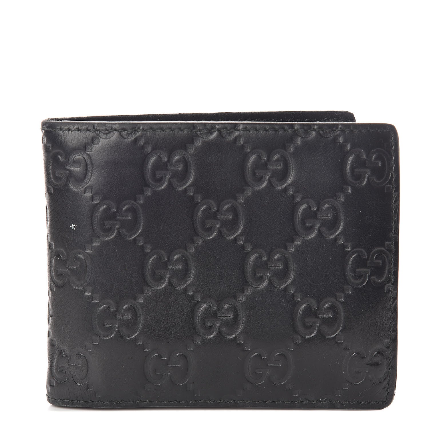 Gucci Guccissima Bi-Fold Wallet Black 1 of 6