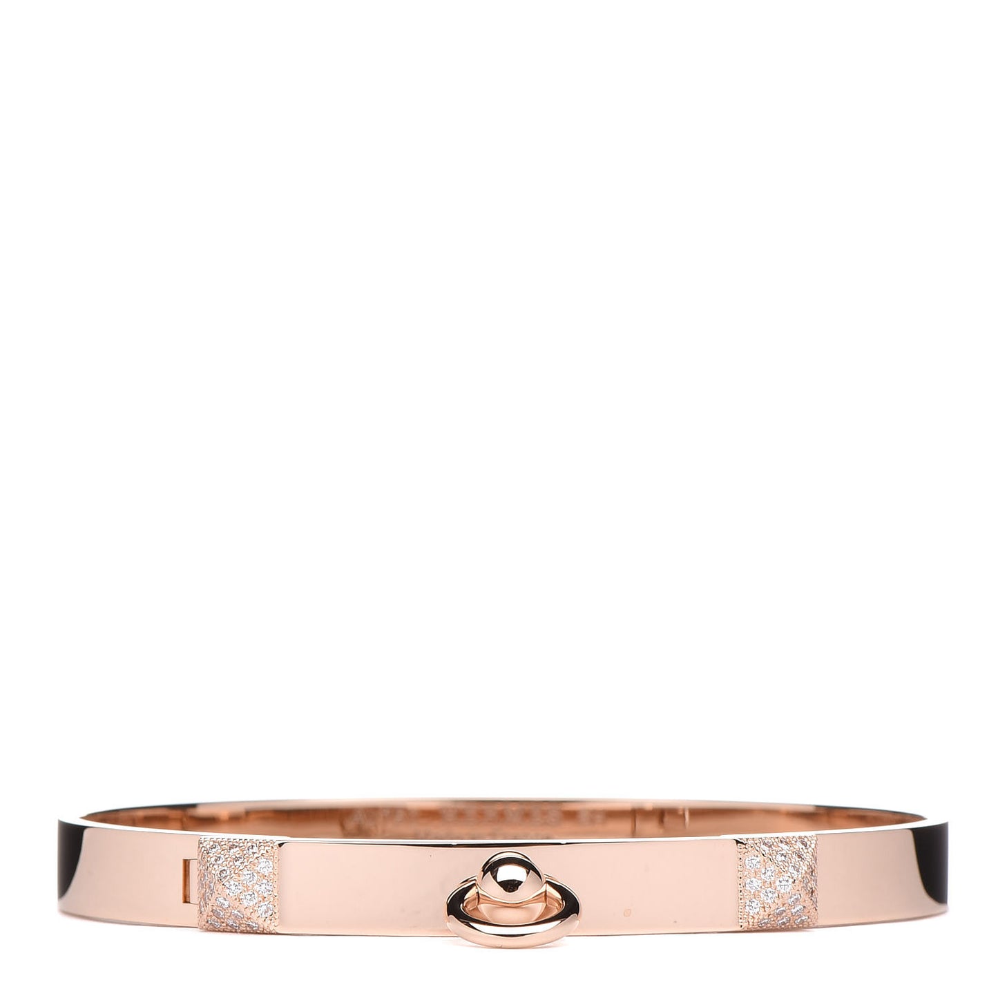 18K Rose Gold Diamond PM Collier De Chien Bracelet SH