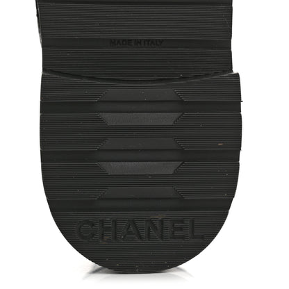 Chanel Shiny Lambskin Quilted Lace Up Combat Boots 37 Black 8 of 11