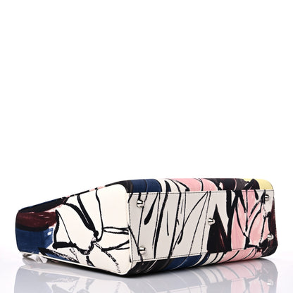 Christian Dior Canvas Graffiti Floral Printed Large Lady Dior Multicolor 4 of 9