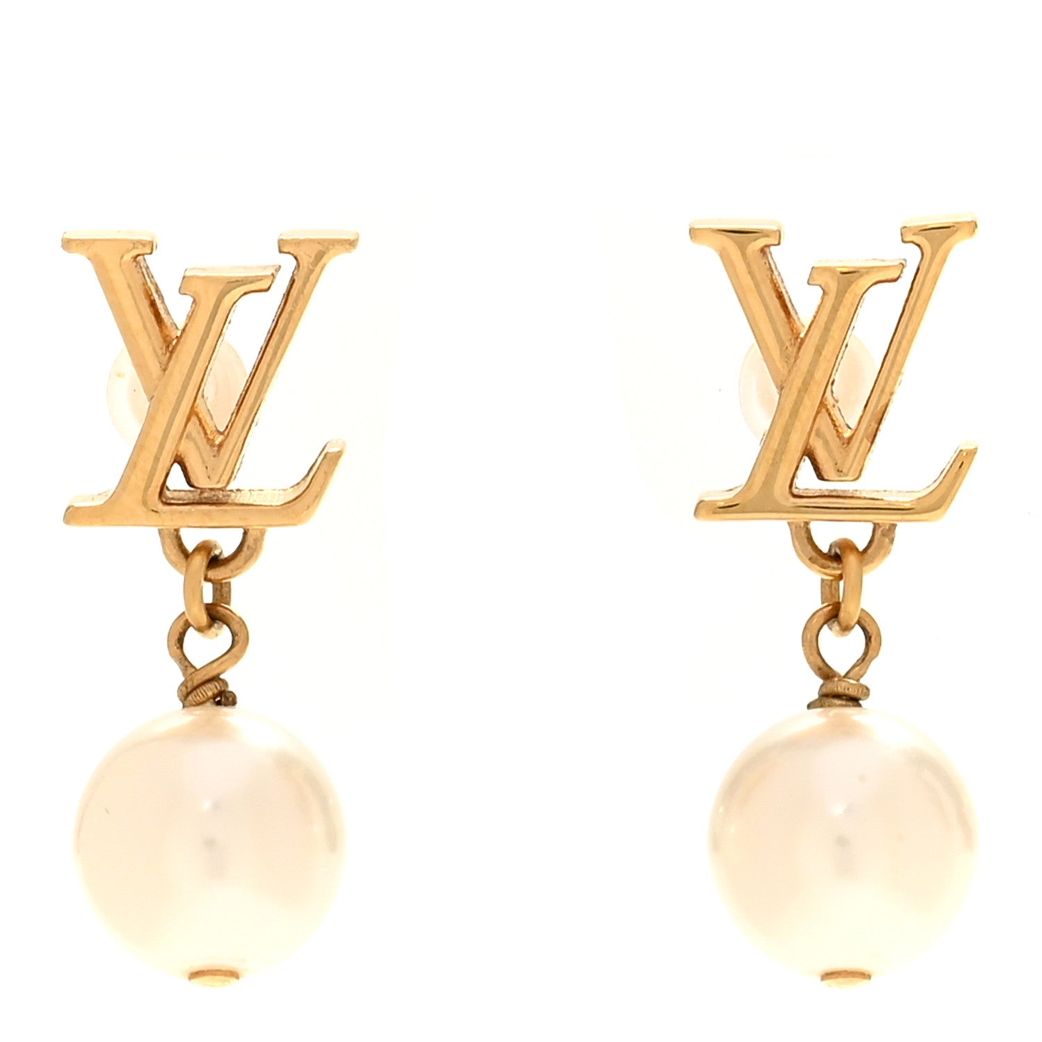 Louis Vuitton Pearl LV Louisa Iconic Earrings Gold 1 of 4