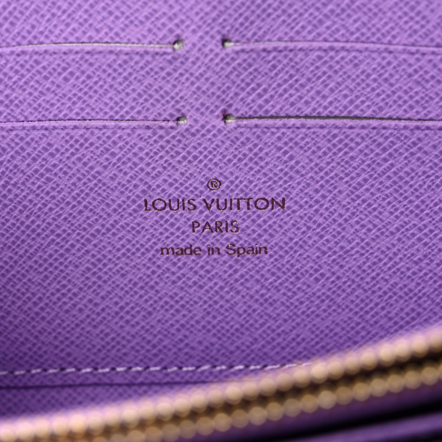 Louis Vuitton Damier Ebene Illustre Zippy Wallet Violet 6 of 9