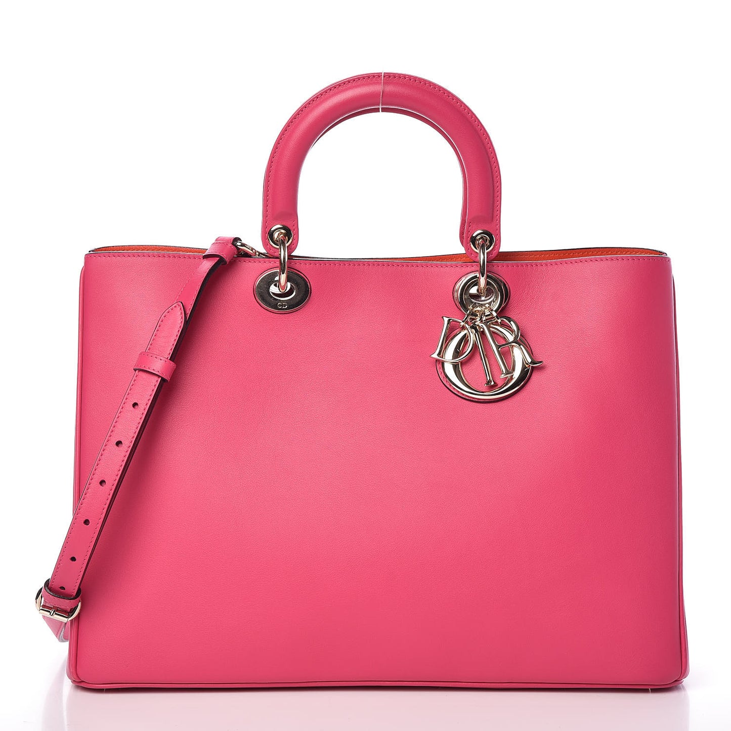 Smooth Calfskin Large Diorissimo Tote Fuchsia