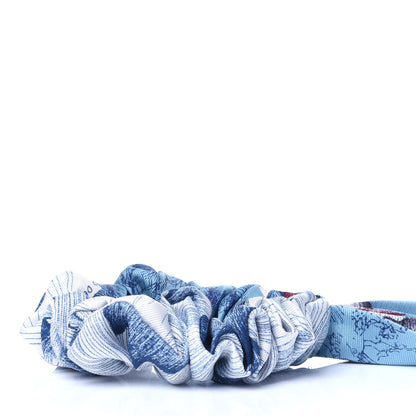 Hermes Silk Twilly Scrunchie Blue 5 of 6