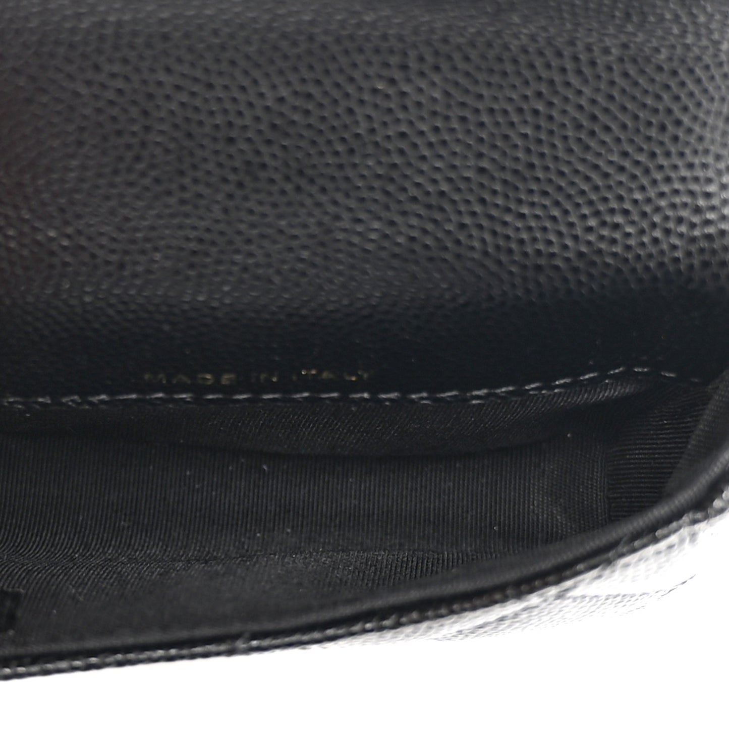 Caviar Quilted Mini Pearl On Top Coin Purse With Chain Black