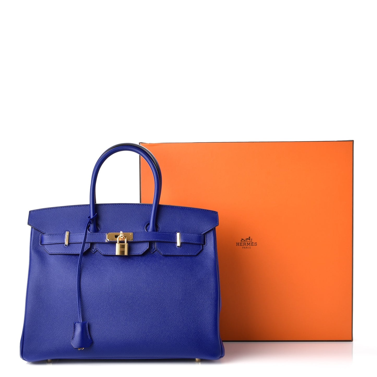 Epsom Birkin 35 Bleu Electrique