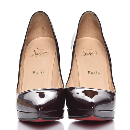 Christian Louboutin Patent Pigalle Plato 120 Pumps 39 Lie De Vin 2 of 13