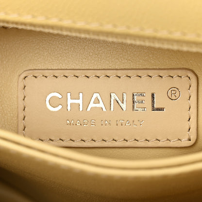 Chanel Caviar Quilted Mini Coco Handle Flap Yellow 7 of 10