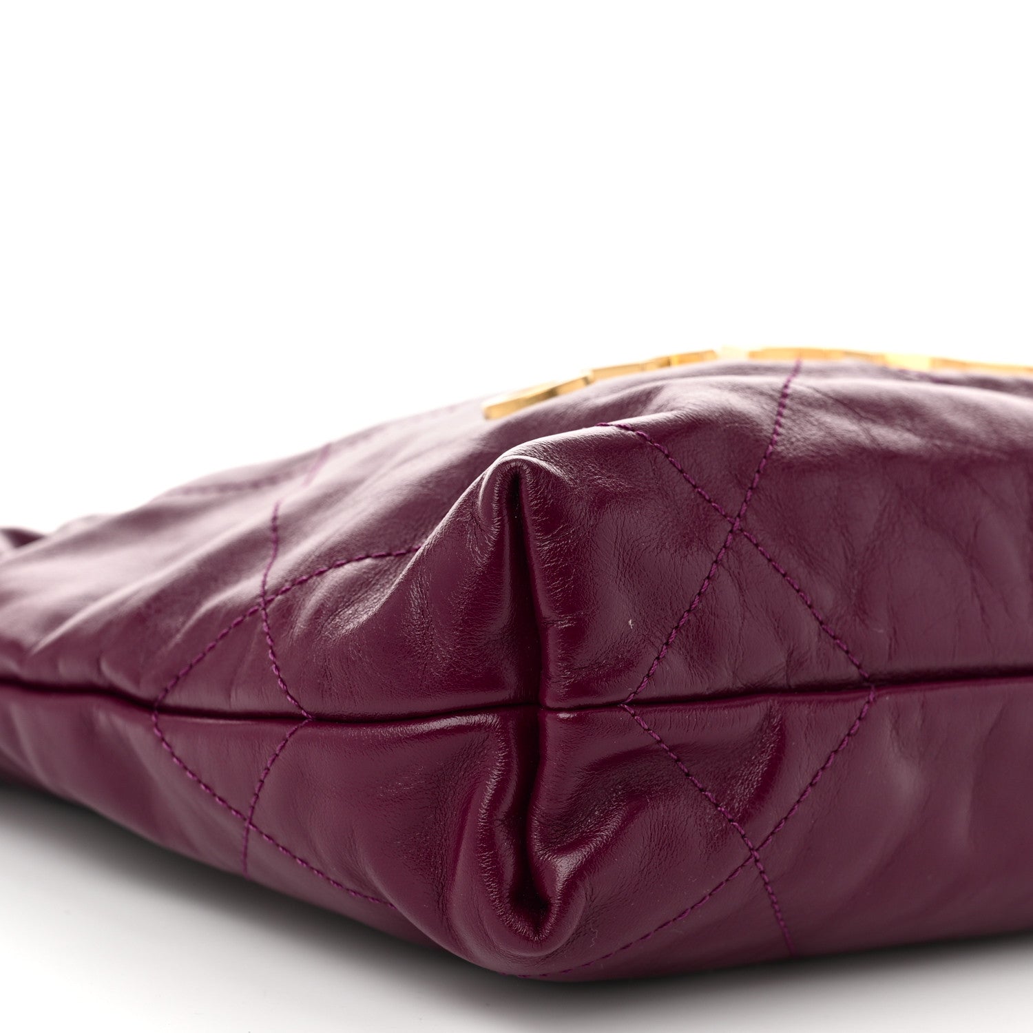 Chanel Shiny Calfskin Quilted Mini Chanel 22 Dark Purple 9 of 10