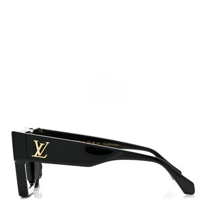 Louis Vuitton Acetate Swarovski Crystal Cyclone Sunglasses Z1578W Black 3 of 8