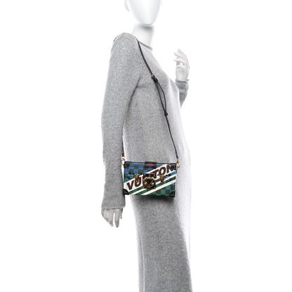 Louis Vuitton Damier Race Petite Malle Blue Vert 2 of 16