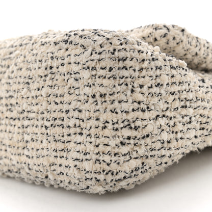 Chanel Tweed Quilted Medium Chanel 19 Flap Ecru Black 10 of 13