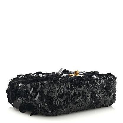 Chanel Sequin Mini Rectangular Flap Black 4 of 9