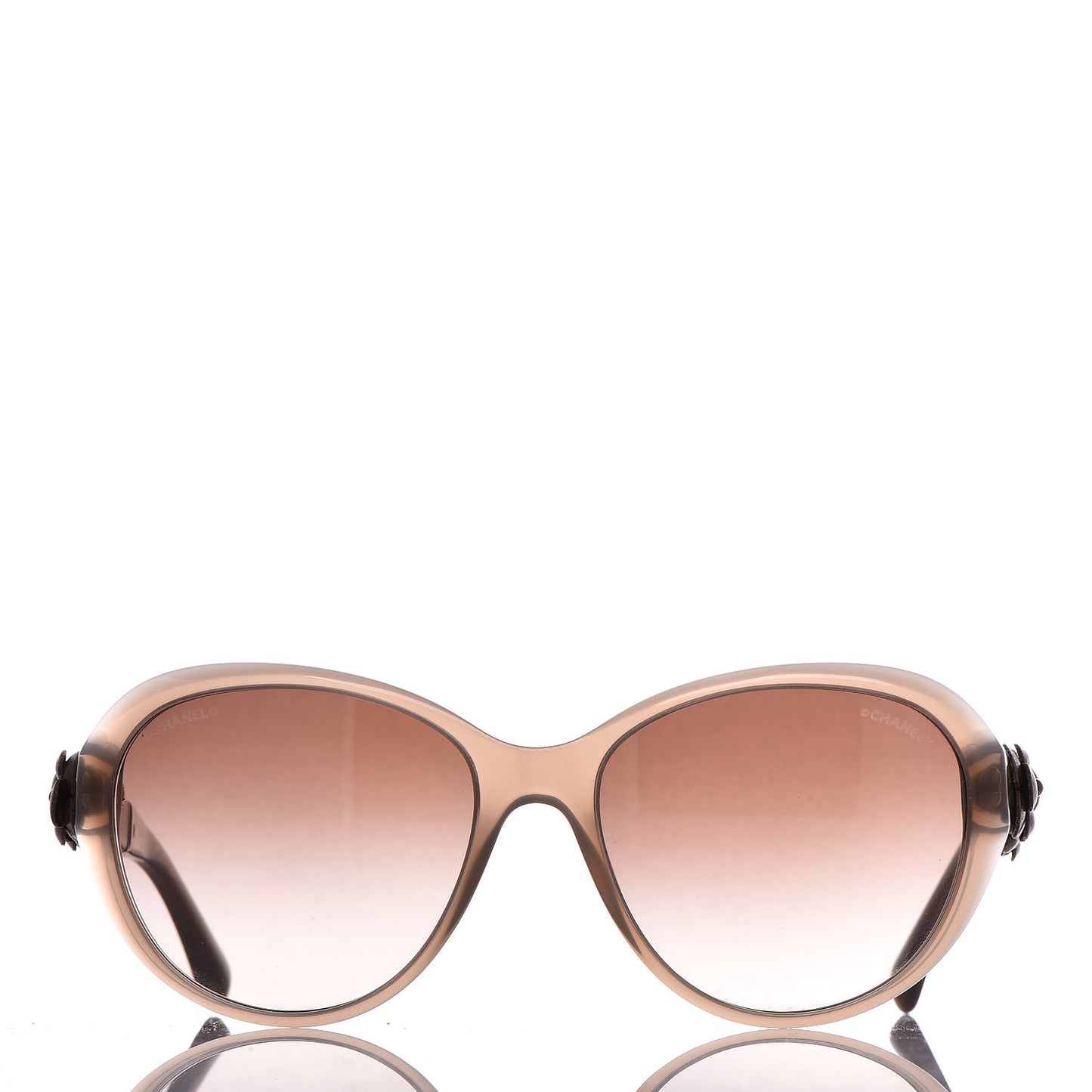 Lambskin Camellia CC Sunglasses 5316 Q Brown