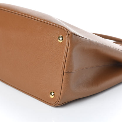 Prada Saffiano Medium Galleria Double Zip Tote Caramel 6 of 9