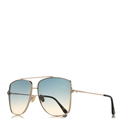 Tom Ford Reggie Aviator Sunglasses TF838 Shiny Rose Gold 1 of 8