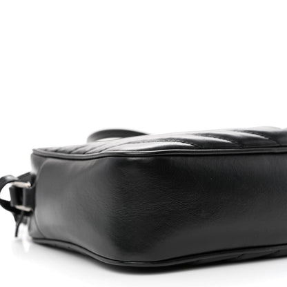 Saint Laurent Calfskin Matelasse Monogram Lou Camera Bag Black 9 of 10