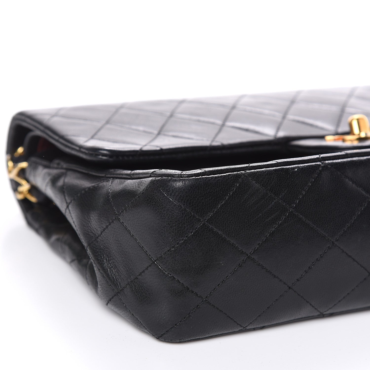 Chanel Lambskin Quilted Medium Double Flap Black 8 of 18