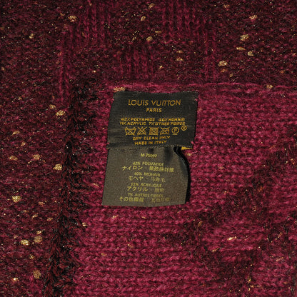 Louis Vuitton Monogram Sunset Mohair Scarf Prune 3 of 4