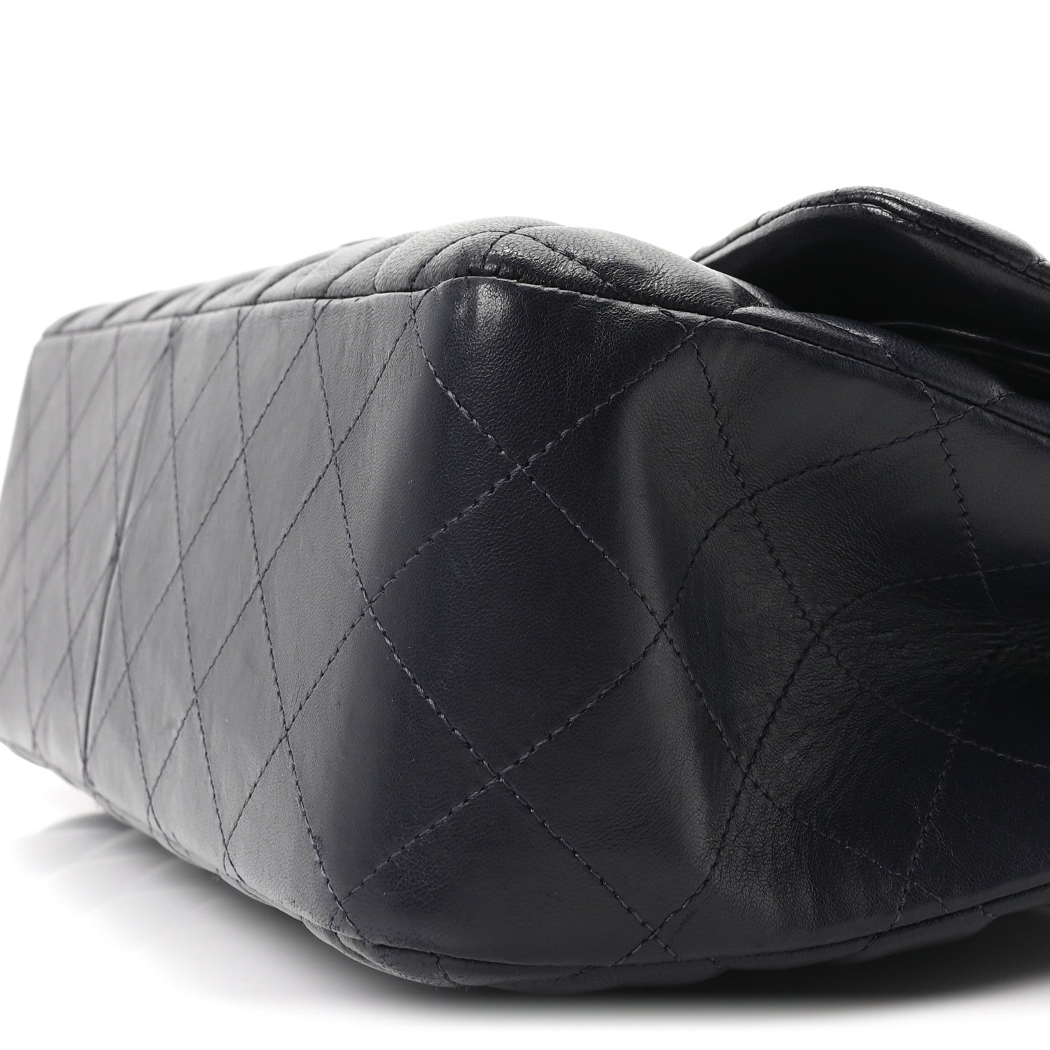 Chanel Lambskin Quilted Jumbo Double Flap Navy 10 of 10