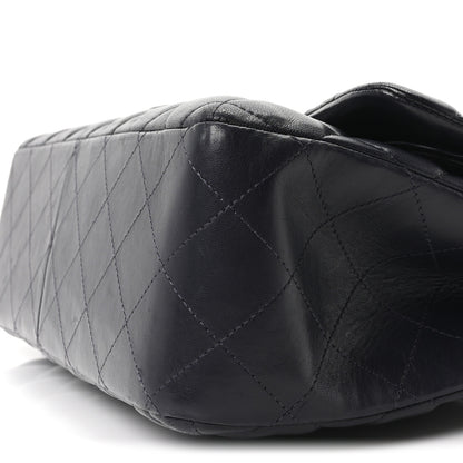 Chanel Lambskin Quilted Jumbo Double Flap Navy 10 of 10