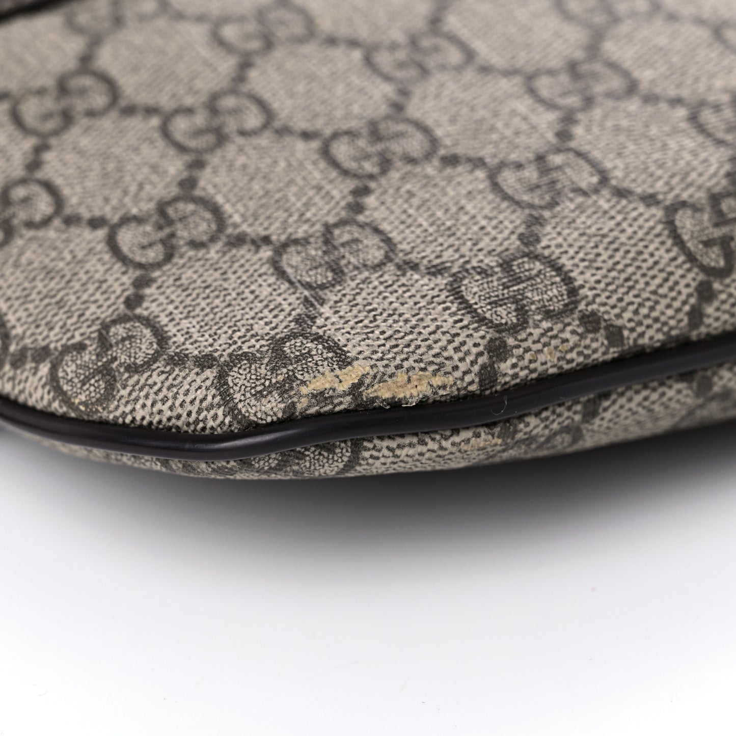 GG Supreme Monogram Belt Bag Dark Brown