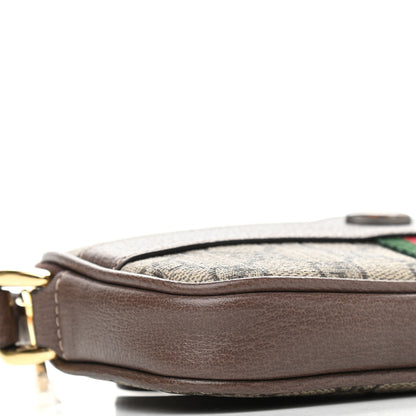 Gucci GG Supreme Monogram Web Mini Ophidia GG Bag Brown 8 of 10