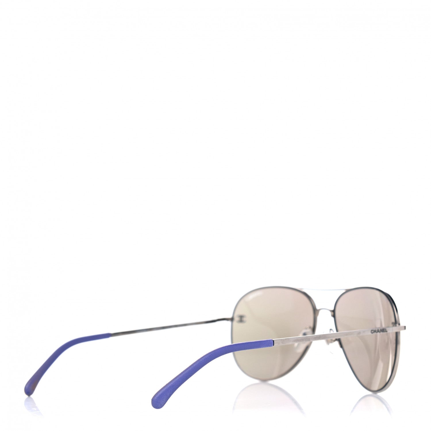 Chanel Polarized CC Aviator Sunglasses 4189-T-Q Purple 4 of 4