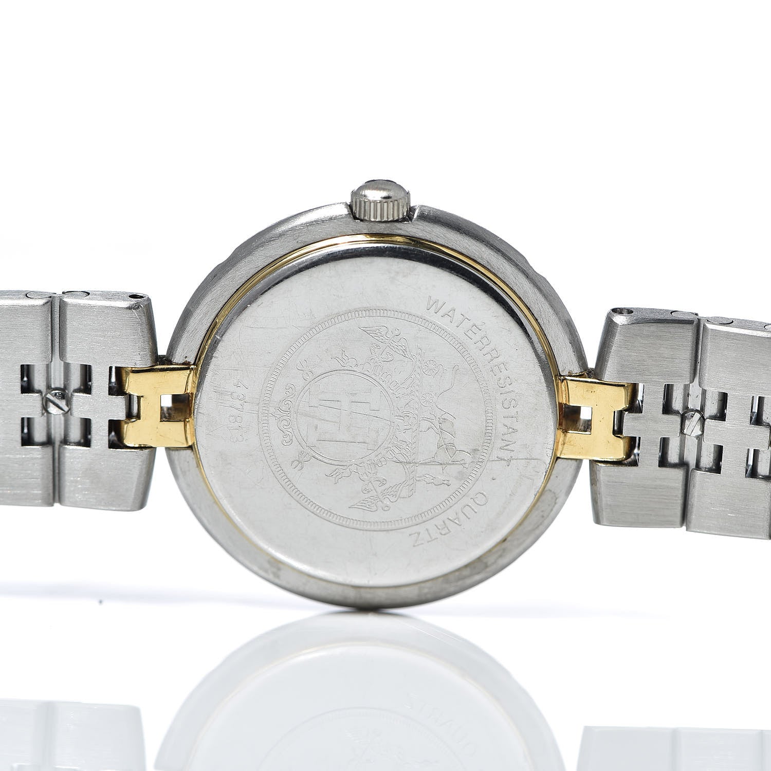 Hermes Stainless Steel 25mm Profile Quartz Watch Gold 5 of 7
