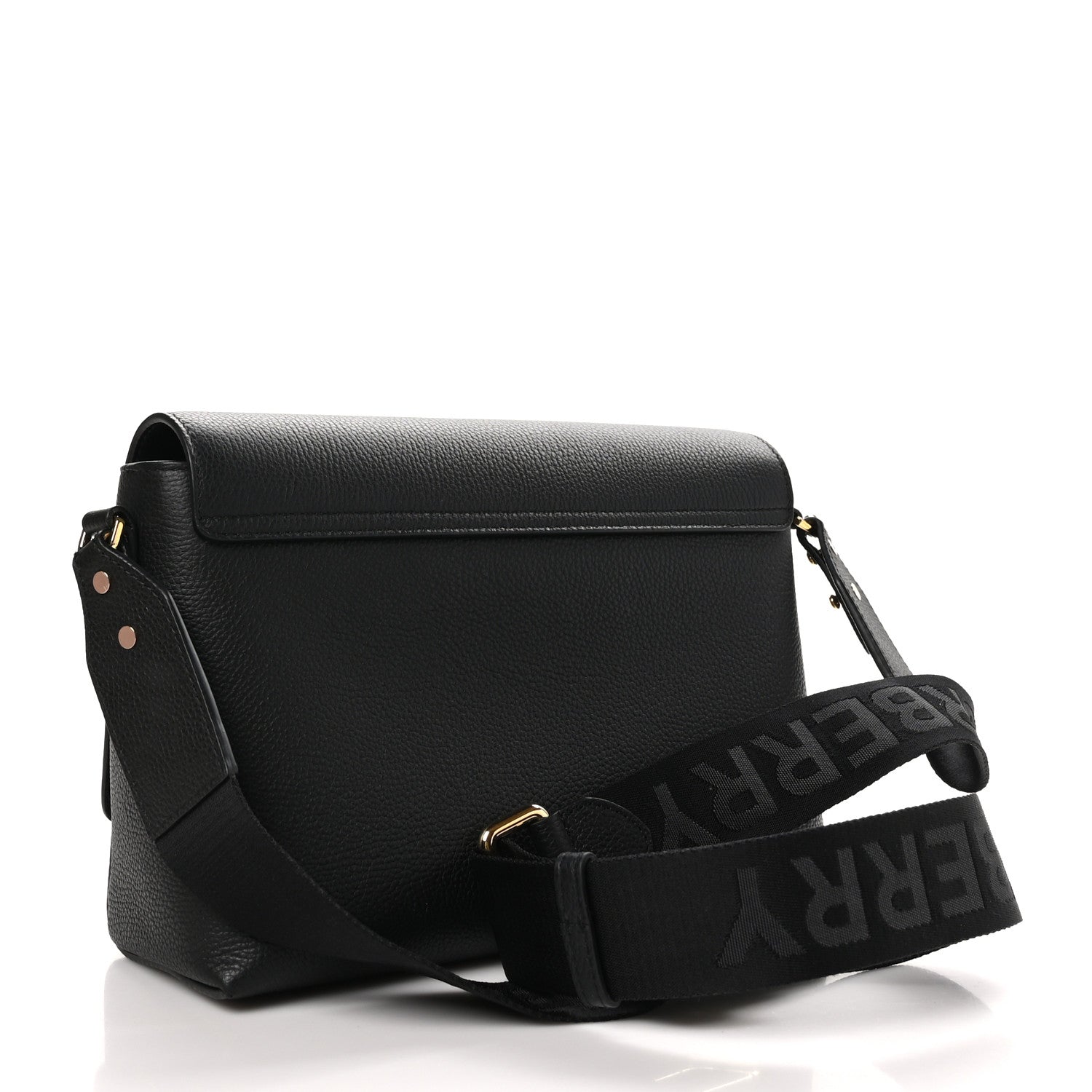 Burberry Grainy Calfskin Vintage Check Note Crossbody Bag Black 3 of 10